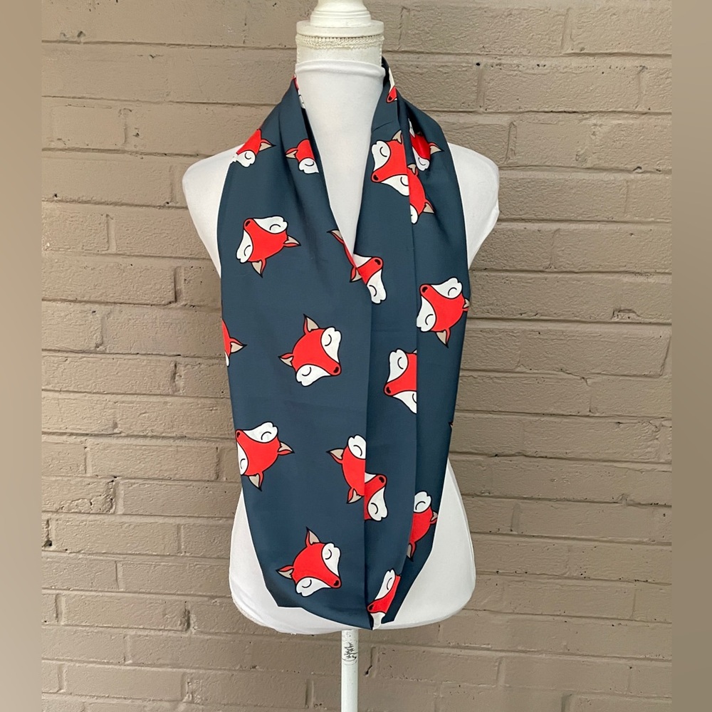 Fox print infinity scarf